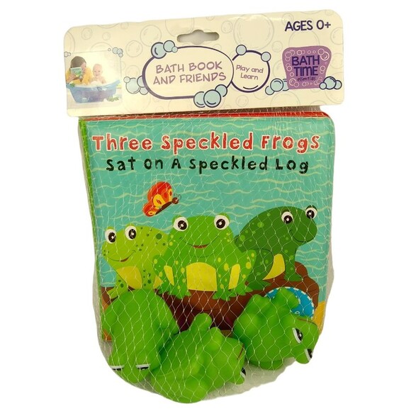 Bath Time Fun Three Speckled Frogs Waterproof Book 3 Squirty Toys Squirt Frog 0+ - Picture 8 of 16